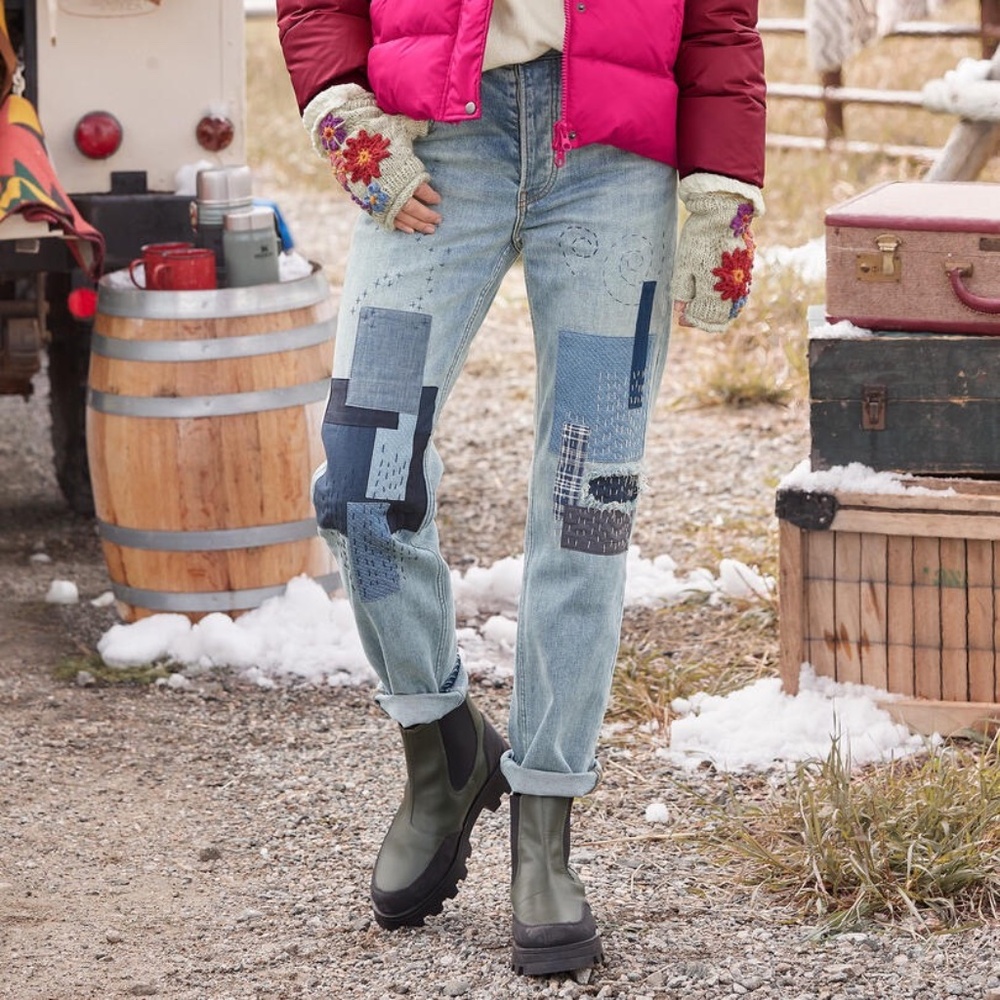 Patchwork Jeans / Sundance Catalog / Avalee Jeans - Size 25